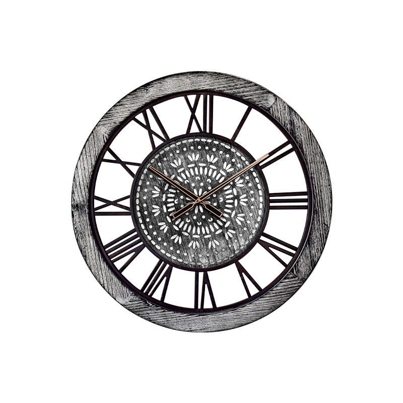 24inch 빈티지 나뭇결 워싱 화이트 블랙 핸즈