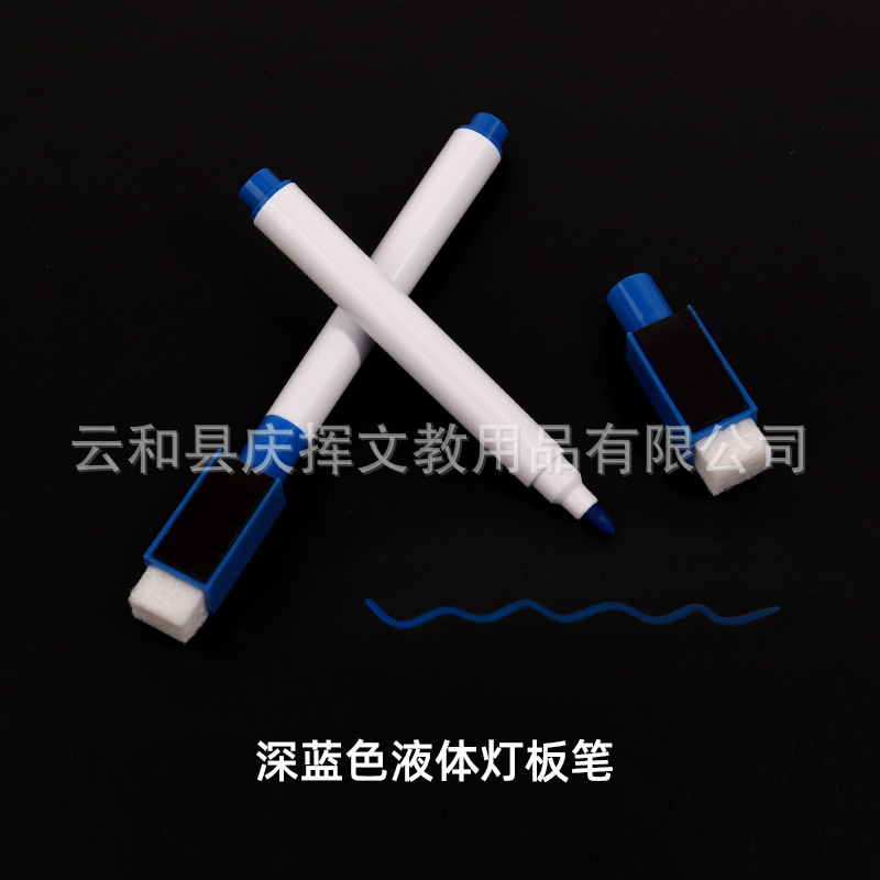 Directo de fábrica pizarra pluma soluble en agua tiza líquida borrable luz LED tablero de la pluma con el cepillo magnético rotulador
