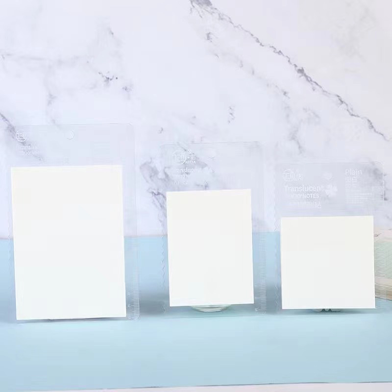 Transparent A6 blank sticky notes