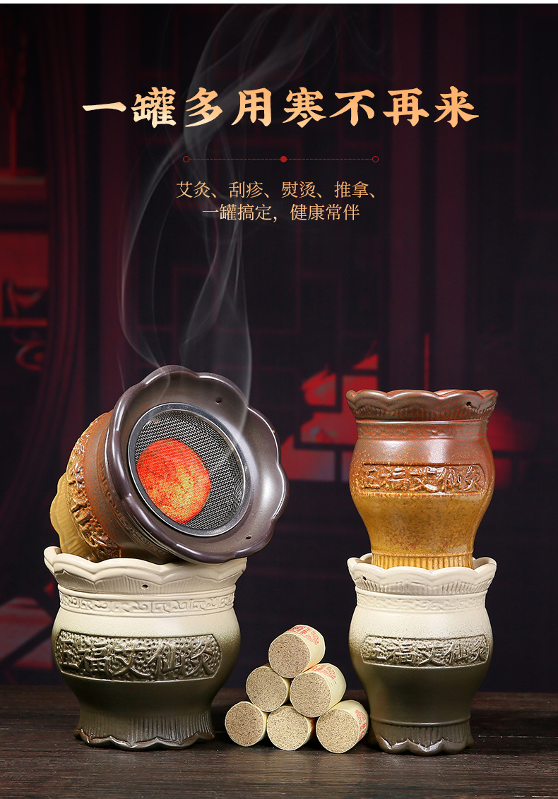 Ceramic Fire Dragon Cupping Jar Moxibustion Warmer for Home Spa Massage Therapy 700g key features