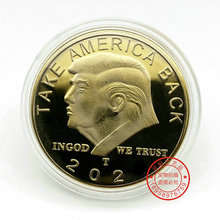 美国总统自由女神川普纪念币银币特朗普外国币金币工艺品硬币跨镜
