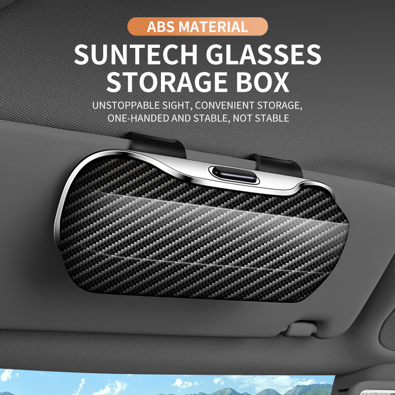 Directly from the manufacturer: Car-mounted push-button eyeglass case for sun visor storage, sunglasses case, car eyeglass case