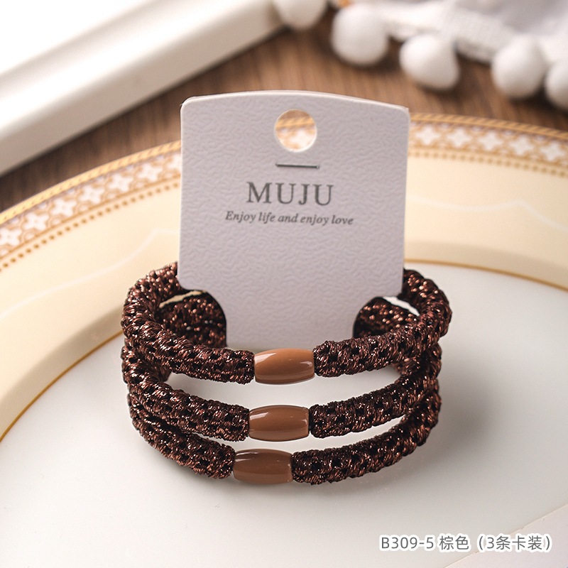 [Carga de tarjeta] sensación de alto nivel coreano de cabello de código de barras de moda de alta elasticidad de cabello anillo de cabello correa de cola de caballo