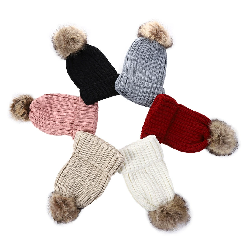 Вязаная шерстяная шапка, зимняя теплая модная шерстяная шапка, Европейская и американская модная Толстая шерстяная шапка