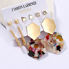 Fracus's Earrings Set Pearl Crystal Stud Earrings