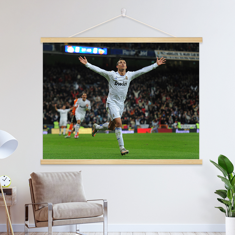Copa del Mundo de Ronaldo Carteles de pared Decorativa Pintura Temática de Fútbol Estrellas Roll Colgar Pintura Dormitorio Habitación Mayorista