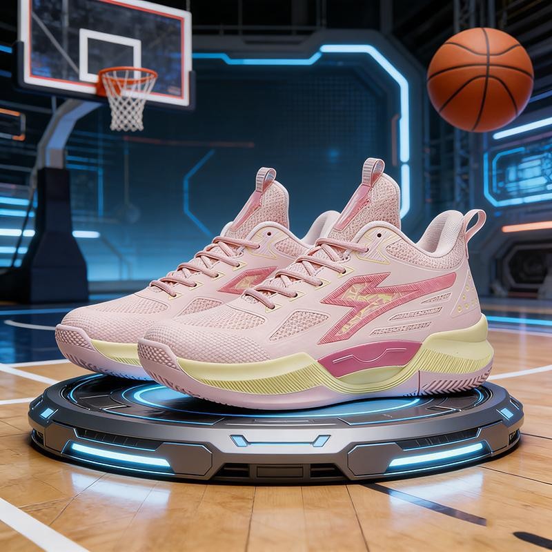 Zapatillas de Baloncesto de Caña Baja para Hombre de PU y TPR Antideslizantes para Entrenamiento