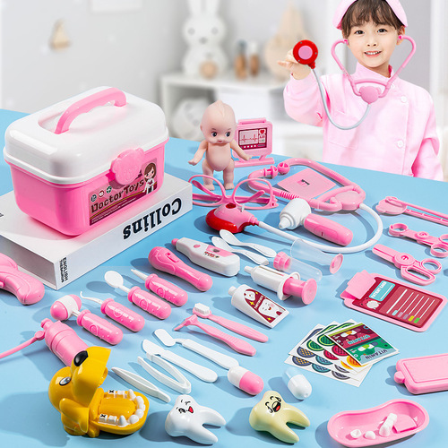 Children's Large Dentist Set Play House Stethoscope Role Play Baby Family Doctor Toy Girls Wholesale
