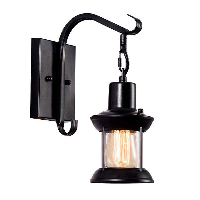 Explosión transfronteriza Zhongshan dedicada al estilo industrial americano retro lámpara de caballo lámpara de pared interruptor de enchufe corredor restaurante balcón