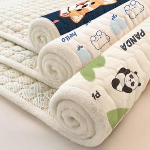 Winter Thickened Milk Velvet Mattress Upholstered Household Bedroom Mattress Quilt Warm Autumn and Winter Coral Velvet High-core