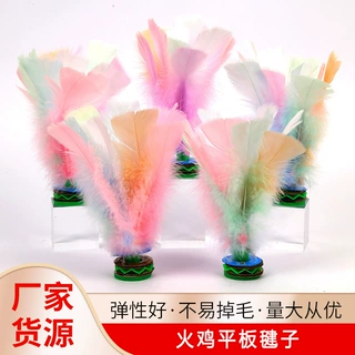 毽子定制鸡毛毽子儿童小学生运动比赛专用成人耐踢火鸡毛平板键子