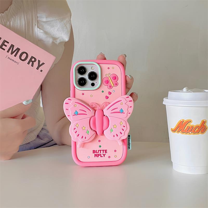 Cute Sweet Butterfly Silica Gel   Phone Cases display picture 2