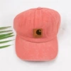 Leather Label Carhartt Washed Baseball Cap-Orange