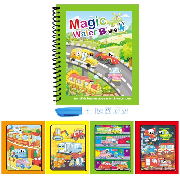 1 vehicle book/4 pages to draw and pen included