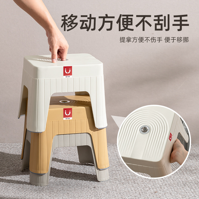 厚みのあるプラスチックスツール、家庭用通気性収納バスルーム滑り止めスツール、ギフト靴交換スツール、レストラン子供用スツールメーカー承認|undefined