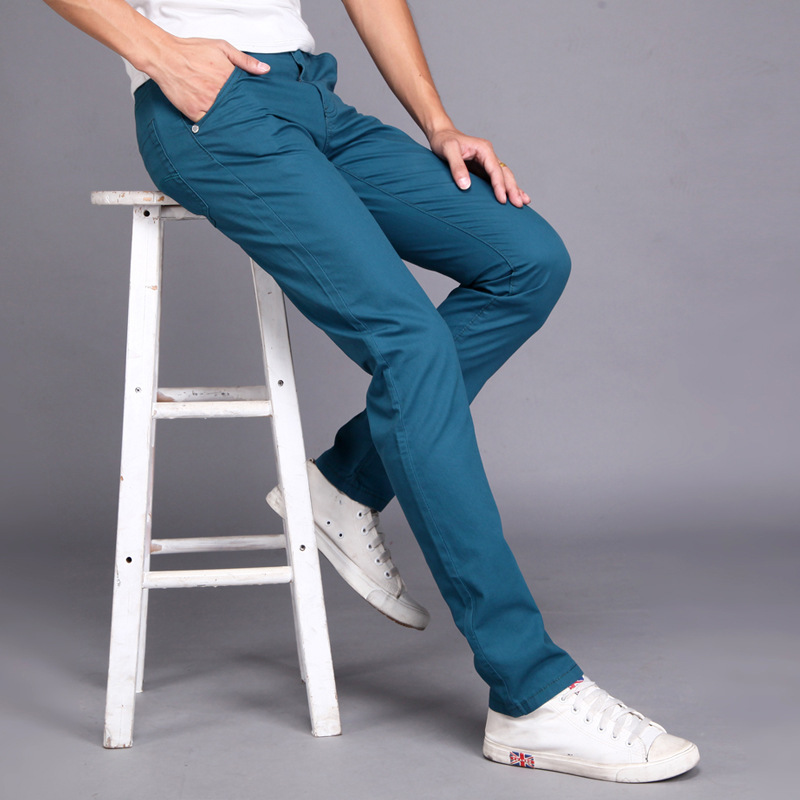 Men's colored summer trousers