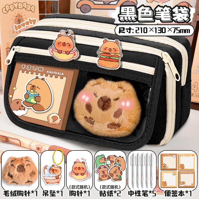 Estuche de lápices grande para niñas, escuela primaria, multifunción