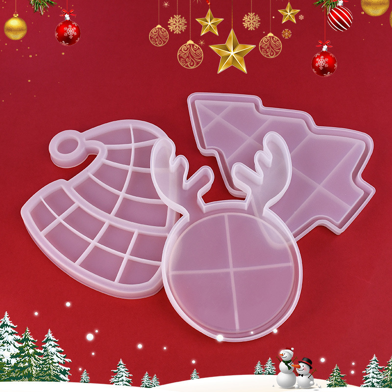 Diyクリスタルドリップ金型樹脂クリスマストレースナック皿フルーツ皿お菓子皿樹脂シリコン金型|undefined