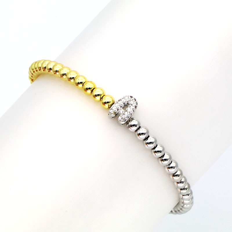 13g Weight Copper Pendant Material Zircon Inlay Material Bracelets Classification Copper Chain Material ball chain Chain Type 1 Piece Quantity Holiday, Daily Occasion Copper Material Letter Pattern All Seasons Season Women's Gender Plating Design Modern Style Style Wholesale Jewelry Modern Style Letter Copper Zircon Plating Bracelets Ball Chain 4