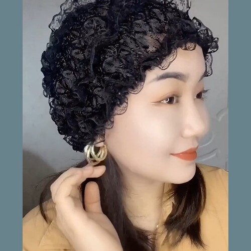 Summer Thin Lace Hat Fashionable Beauty Hat White Hair Hat Mother Hat Peacock Hat Convenient Wigs Hat Home Hat