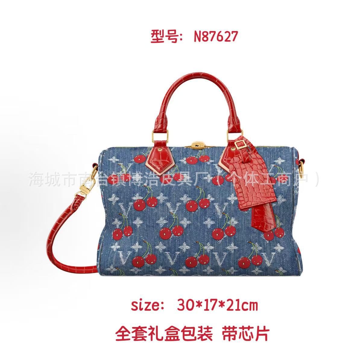 New Monogram Shoulder Bag Speedy 30 Crossbody Boston Pillow Bag Large Capacity Daily Commuter Bag For Women - Thumbnail 6