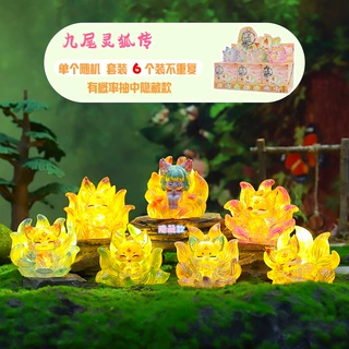 抖音同款神兽九尾灵狐传盲盒创意树脂工艺桌面摆件礼物厂家直销款