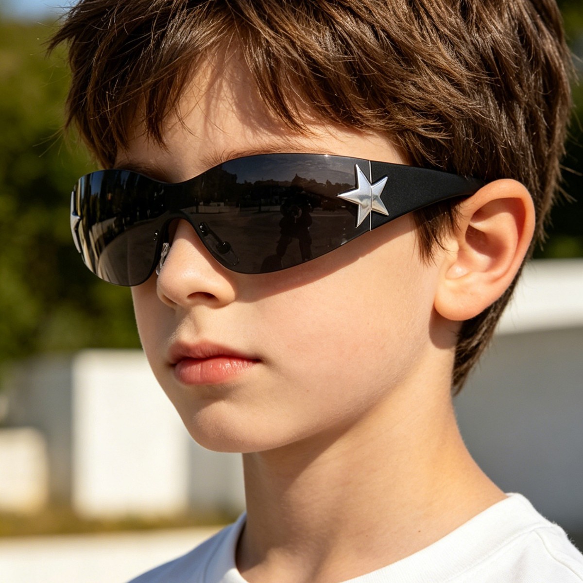 Gafas de sol modernas para niños y niñas, gafas de montura grande estilo urbano, gafas de sol para bebés con protección UV.