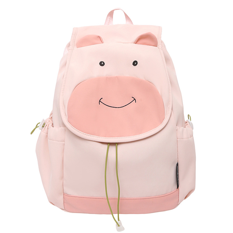 Mochila de niña de vaca linda, mochila de dibujos animados de gran capacidad, mochila extraña, literatura y arte fresca, mochila de estudiantes universitarios.