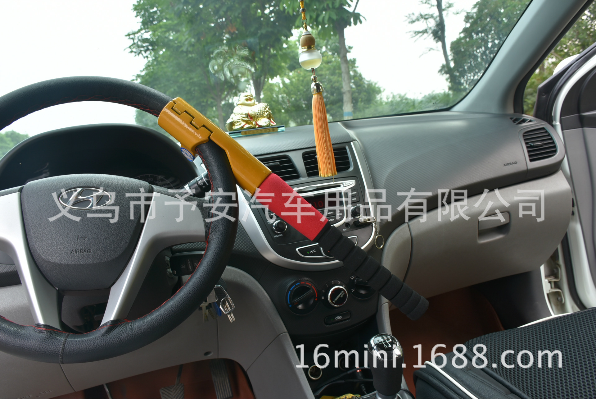 Cross-Border Car Baseball Lock, Steering Wheel Lock, Multi-Functional Anti-Theft Lock, Self-Defense Lock, Factory Direct Sale, Iron, Cross-Border Hot Sale