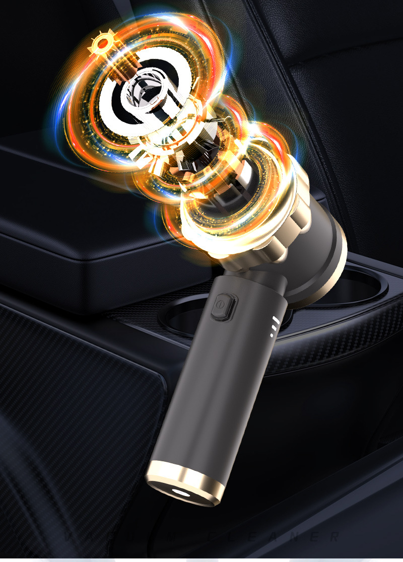 Car Vacuum Cleaner Suction and Blowing Integrated Multi-Function Window Breaker with Seat Belt Cutter Large Suction Brushless Vacuum Cleaner