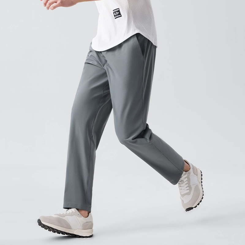 Подростковые коммутирующие тонкие мужские брюки Летние дышащие брюки для бега