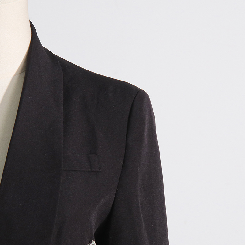 Autumn Special Interest Light Luxury Heavy Industry Butterfly Decorative Blazer High Waist Skirt Two Piece Suit