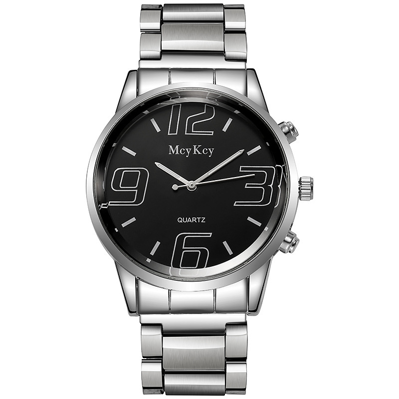 Men's Quartz Watch Stainless Steel Large Dial For Men Automatic_voghion.com