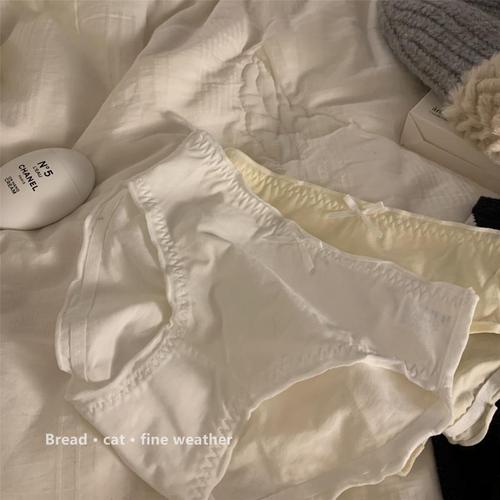 Soft cotton paste women's pure cotton underwear women's cotton crotch mid-waist summer style girls' seamless underwear women's wholesale