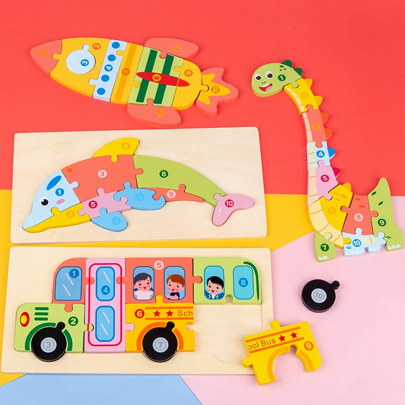 Динозавр, трёхмерная головоломка, цифровой конструктор, игрушка, 2–3–6 лет, раннее обучение