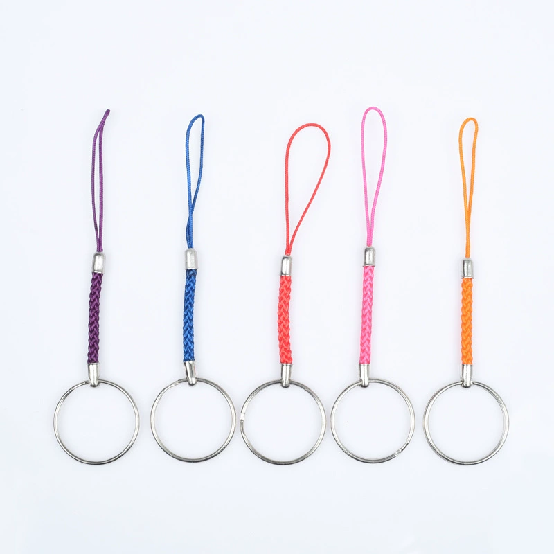 Цветной Плетеный Канатный брелок для ключей мобильный ремешок для духов автобусная карта ремешок для ключей двухцветный плетеный Канат