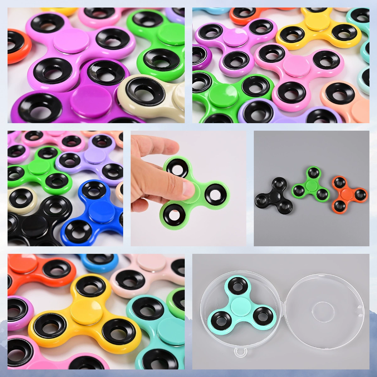 Fidget Spinner ABS Three-Finger Hand Spinner, EDC Stress Relief Toy, 75 mm