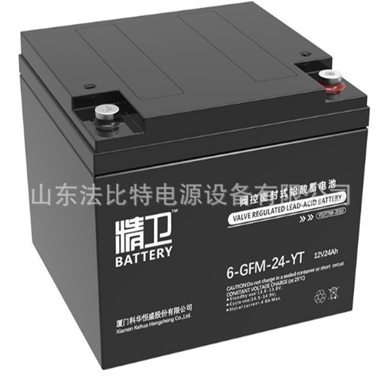 广东精卫蓄电池6-GFM-24-YT/12V24AH消防应急 精卫6-GFM-24-YT