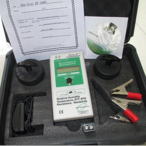 OHM-STAT RT-1000表面电阻测试仪重锤式数字兆欧表数显防静电测试