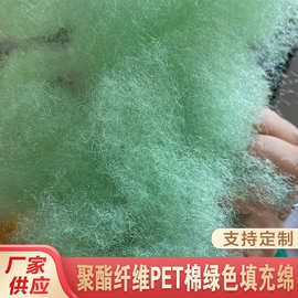 厂家供应 绿色PP棉 多肉花卉植物填充棉 绿棉