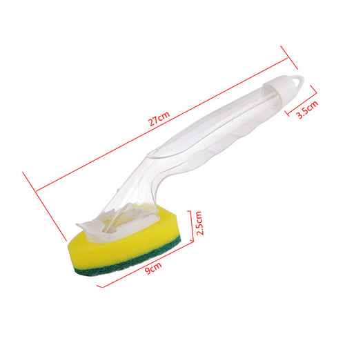 Factory Direct Selling Kitchen Long Handle Liquid Cleaning Brush Household Degreasing Pot Scrubber Wall Mountable Sink Stove Dishwashing Brush