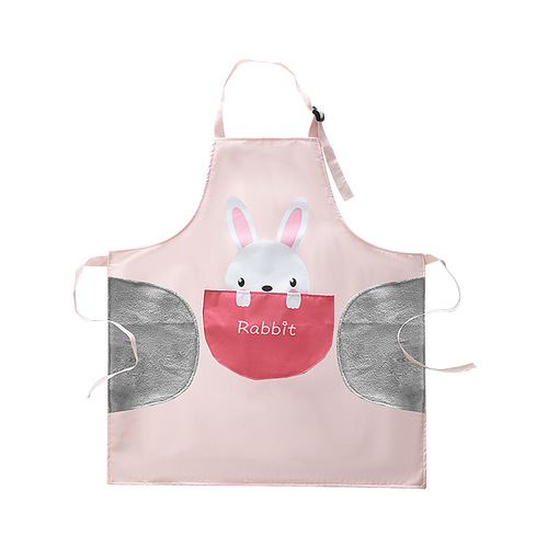 Original design hand-wiping apron for women three-in-one cute apron home kitchen apron with rag waterproof and oil-proof
