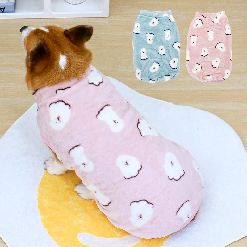 Домашние собаки теплые осенние и зимние милые жилеты Kogi Tedi средние собаки 2024 новая осенняя и зимняя одежда собаки зимой