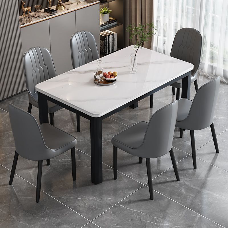 Tempered Glass Dining Table and Chair Combination Small Apartment Home Dining Table Guest Restaurant Rental House Economical Table and Chairs