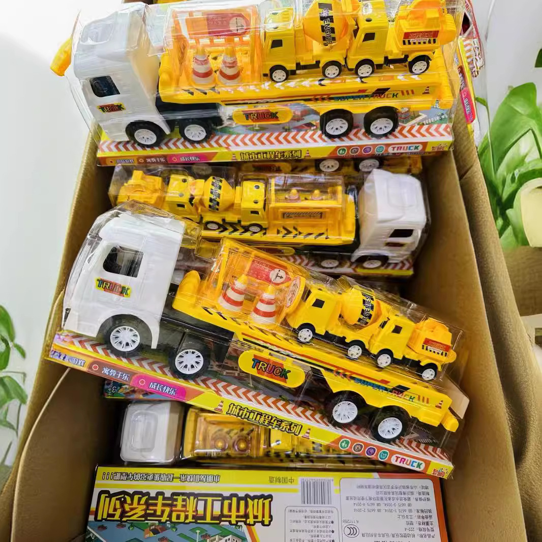 Gran remolque de inercia de doble capa remolque de ingeniería de inercia juguetes para niños juguetes para niños al por mayor