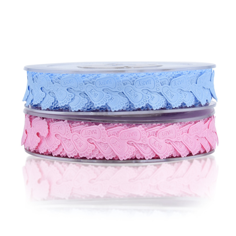 AliExpress bebé pies ultrasónicos repujado cinta cumpleaños fiesta decoración material bebé huellas cinta de encaje