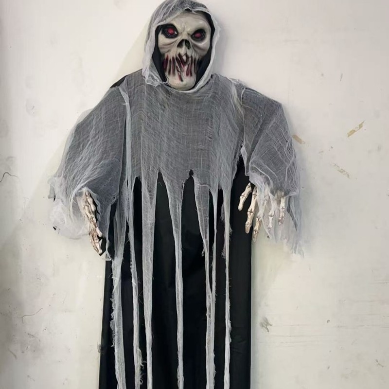 ハロウィンスカルヘッド吊りゴーストコスチューム小道具ホラーパーティーお化け屋敷怖い装飾小道具装飾用品ゴーストフェスティバル|undefined