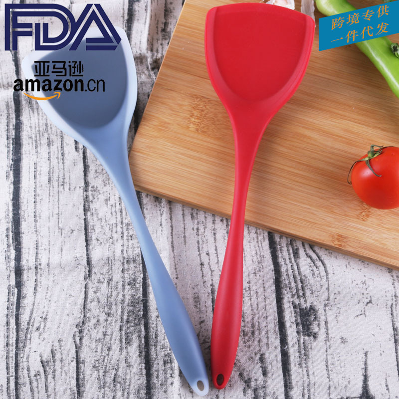 Utensilios de cocina, espátula WUC, espátula de silicona todo en uno, espátula antiadherente, herramientas de cocina de silicona Baige