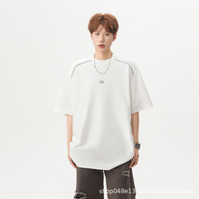 索罗娜短袖T恤男女夏季新款潮牌宽松设计感半袖百搭情侣休闲上衣