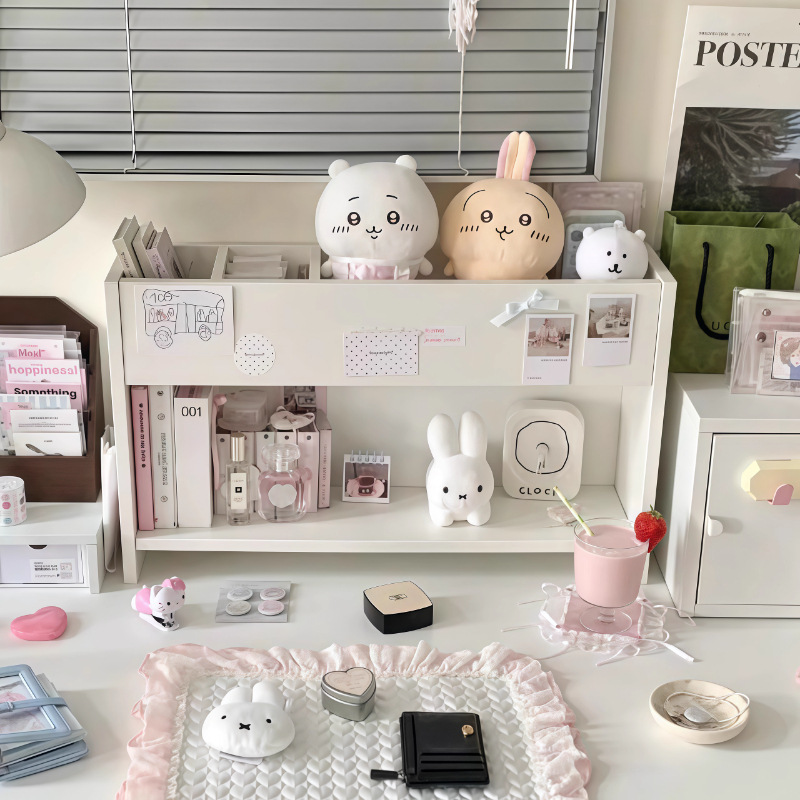 Desktop Bookshelf Vertical Display Rack Miscellaneous Storage Rack Simple Dormitory Storage Rack Bedroom Multi-Layer Desk Storage Rack